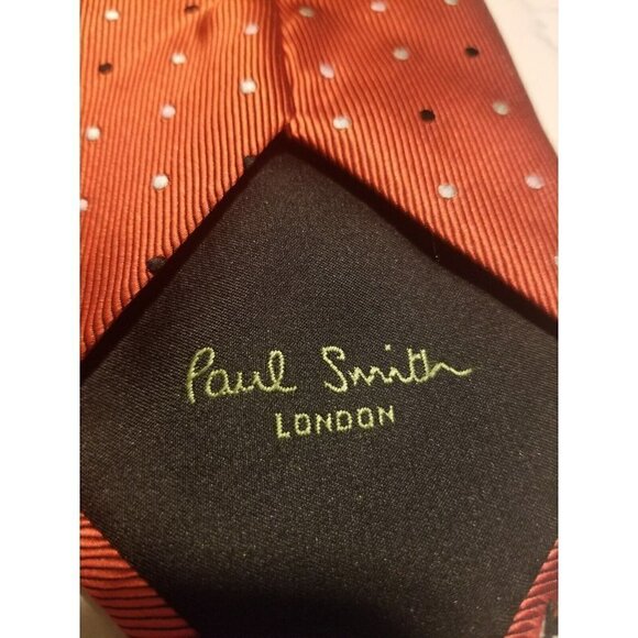 Paul Smith London Red Polkadot Tie - Picture 6 of 12